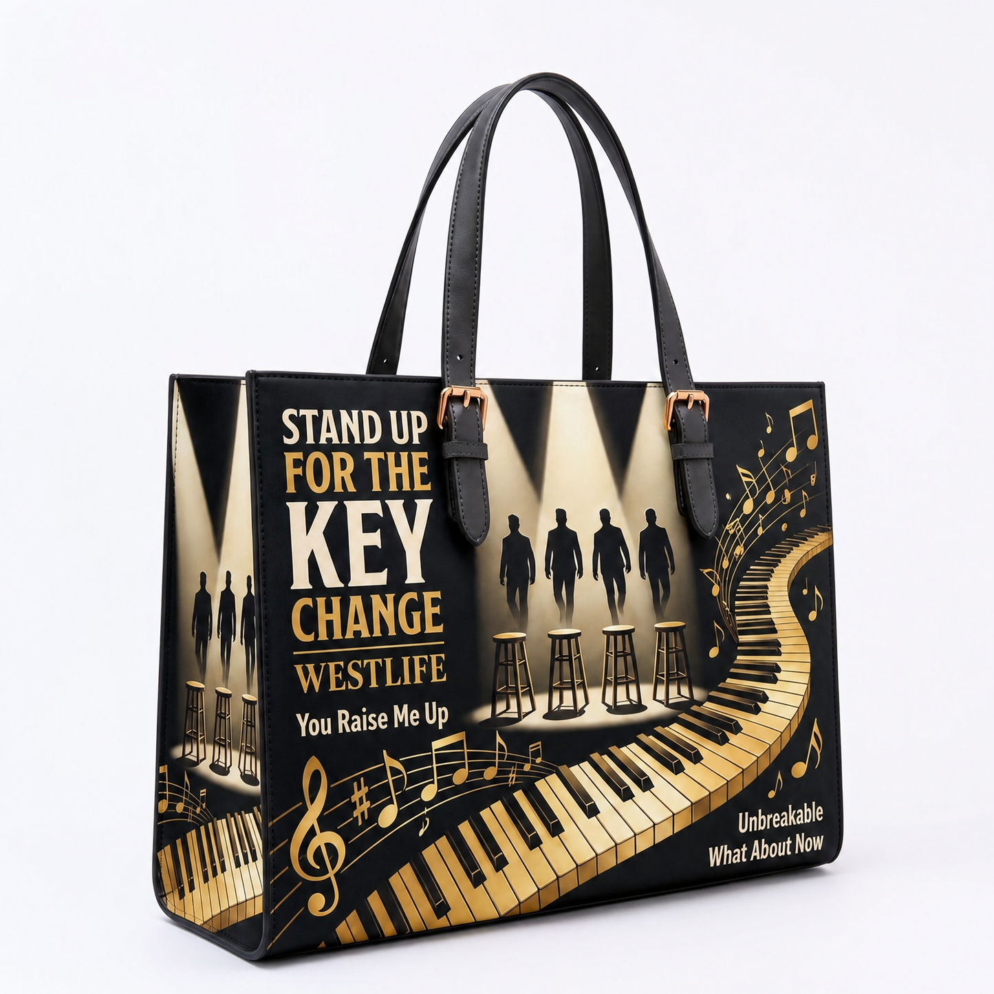 Mary's Westlife Memory Bag — Stand Up For The Key Change design, handmade collage tote